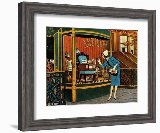 "Antique TV," October 27, 1962-James Williamson-Framed Giclee Print