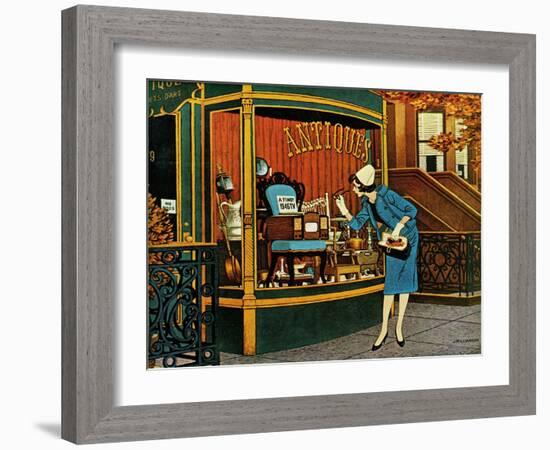 "Antique TV," October 27, 1962-James Williamson-Framed Giclee Print