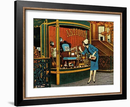 "Antique TV," October 27, 1962-James Williamson-Framed Giclee Print