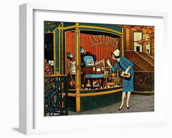 "Antique TV," October 27, 1962-James Williamson-Framed Giclee Print