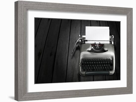 Antique Typewriter-Policas-Framed Art Print