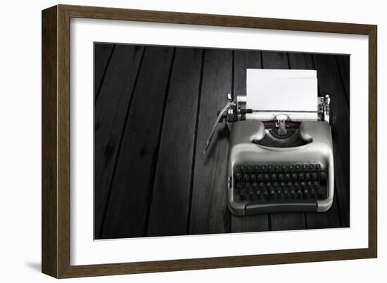 Antique Typewriter-Policas-Framed Art Print