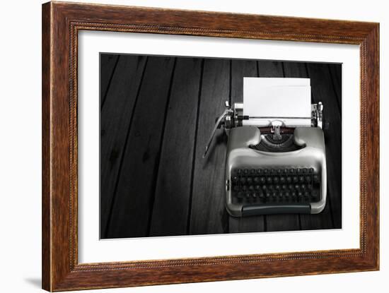 Antique Typewriter-Policas-Framed Art Print