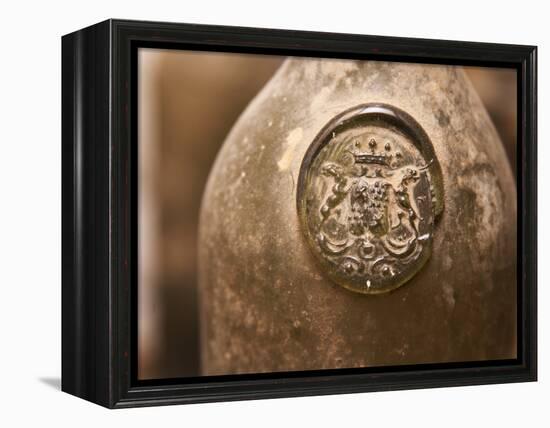 Antique Wine Bottle with Molded Seal, Chateau Belingard, Bergerac, Dordogne, France-Per Karlsson-Framed Premier Image Canvas