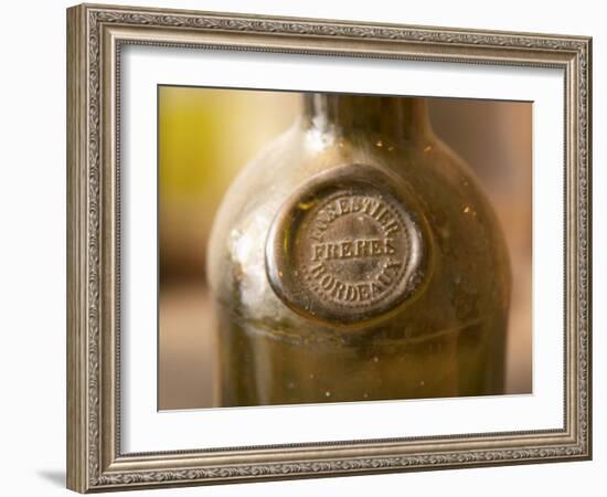 Antique Wine Bottle with Molded Seal, Chateau Belingard, Bergerac, Dordogne, France-Per Karlsson-Framed Photographic Print