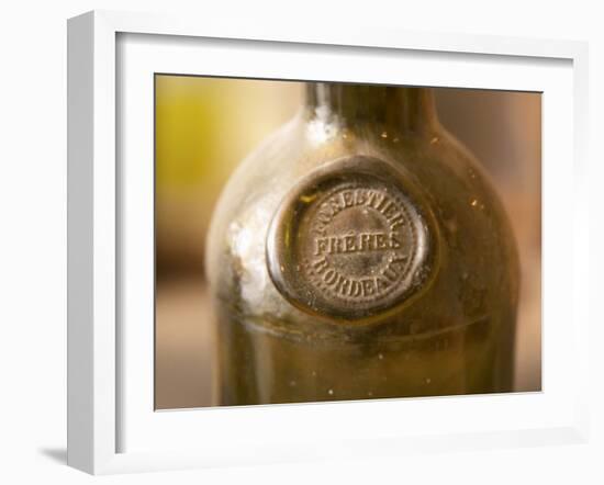 Antique Wine Bottle with Molded Seal, Chateau Belingard, Bergerac, Dordogne, France-Per Karlsson-Framed Photographic Print