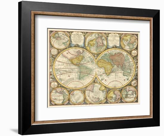 Antique World Globes-null-Framed Art Print