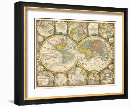 Antique World Globes-null-Framed Art Print