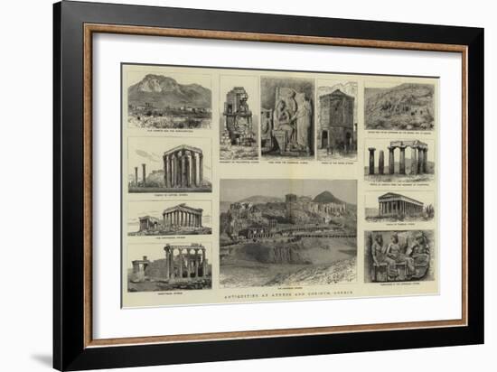 Antiquities at Athens and Corinth, Greece-null-Framed Giclee Print