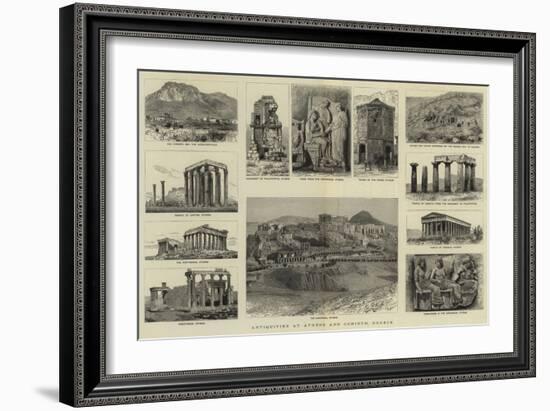 Antiquities at Athens and Corinth, Greece-null-Framed Giclee Print