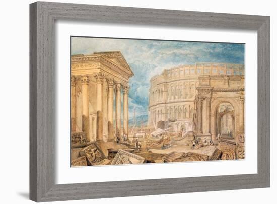 Antiquities of Pola, 1818-J M W Turner-Framed Giclee Print