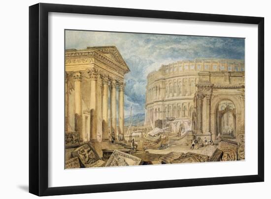 Antiquities of Pola, c.1818-J. M. W. Turner-Framed Giclee Print