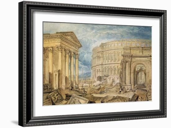 Antiquities of Pola, c.1818-J. M. W. Turner-Framed Giclee Print