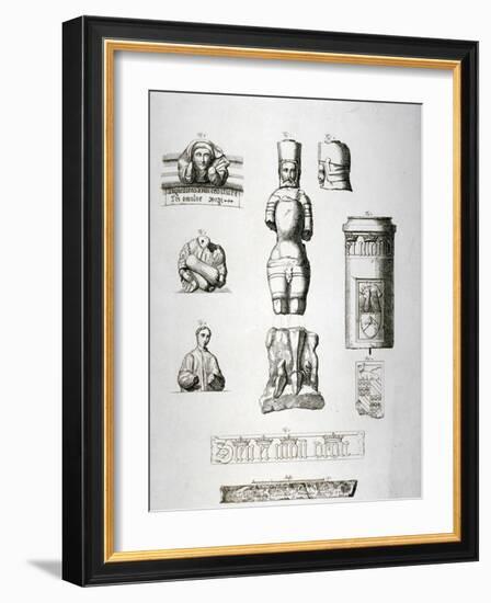 Antiquties from Westminster Hall, London, 1781-John Carter-Framed Giclee Print