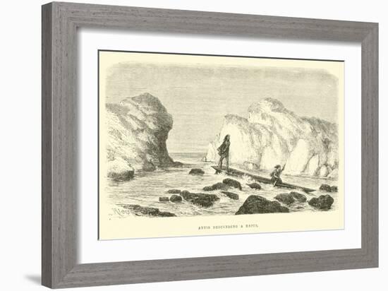 Antis Descending a Rapid-Édouard Riou-Framed Giclee Print