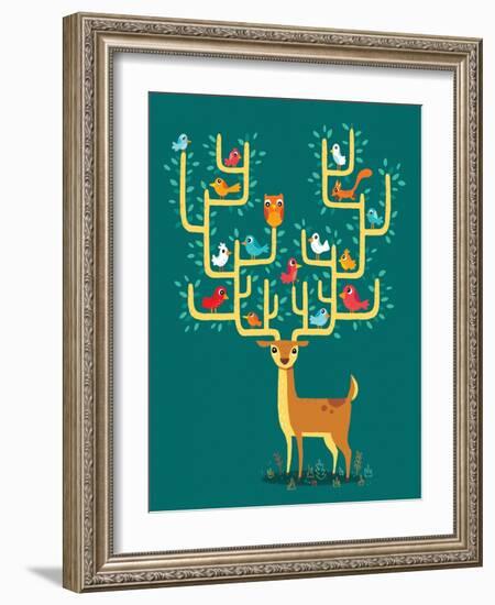 Antler City-Michael Buxton-Framed Art Print