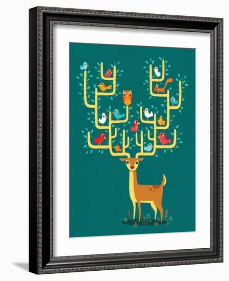 Antler City-Michael Buxton-Framed Art Print