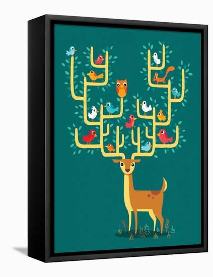 Antler City-Michael Buxton-Framed Stretched Canvas