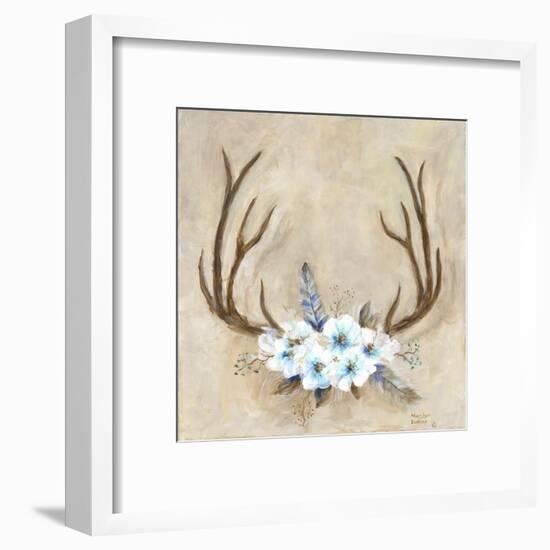 Antlers and Flowers-Marilyn Dunlap-Framed Art Print