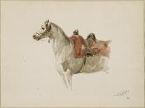 Cheval sellé, tourné vers la gauche-Antoine Alphonse Montfort-Giclee Print