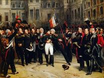 Napoleon I Bidding Farewell to the Imperial Guard in the Cheval-Blanc Courtyard, April 1814, 1825-Antoine Alphonse Montfort-Framed Giclee Print