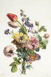 Fleurs et fruits dans une corbeille d'osier-Antoine Berjon-Giclee Print