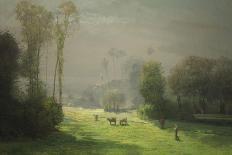 Le soleil chasse le brouillard-Antoine Chintreuil-Framed Premier Image Canvas