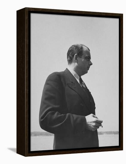 Antoine De Saint-Exupery Smoking a Cigarette-Hansel Mieth-Framed Premier Image Canvas