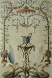 opéra royal : panneau d'arabesques avec rinceau, sirènes, fleurs et fruits-Antoine-François Vernet-Mounted Giclee Print