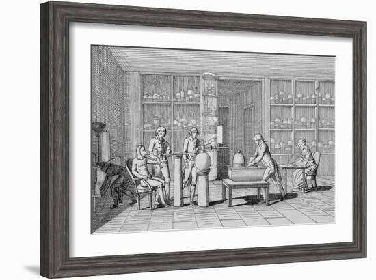 Antoine-Laurent Lavoisier Watching Lab Experiment-null-Framed Giclee Print