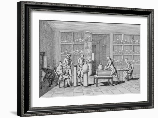 Antoine-Laurent Lavoisier Watching Lab Experiment-null-Framed Giclee Print