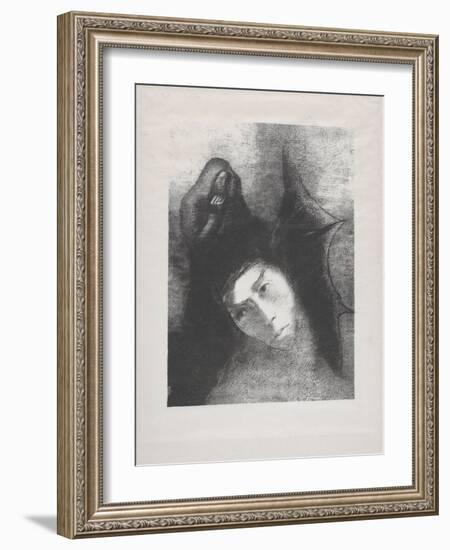 Antoine: 'Quel Est Le But De Tout Cela?', 1896-Odilon Redon-Framed Giclee Print