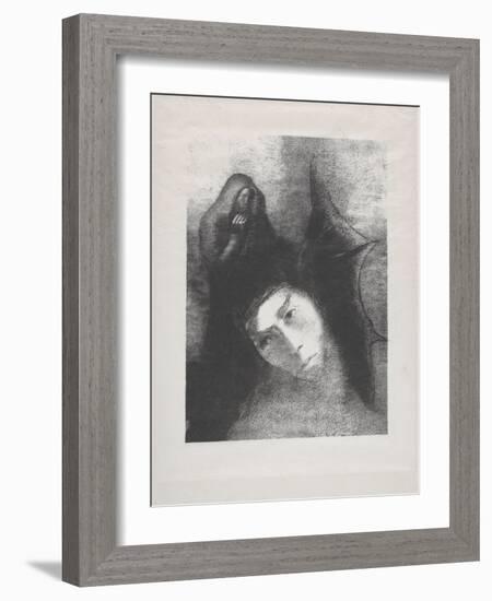 Antoine: 'Quel Est Le But De Tout Cela?', 1896-Odilon Redon-Framed Giclee Print