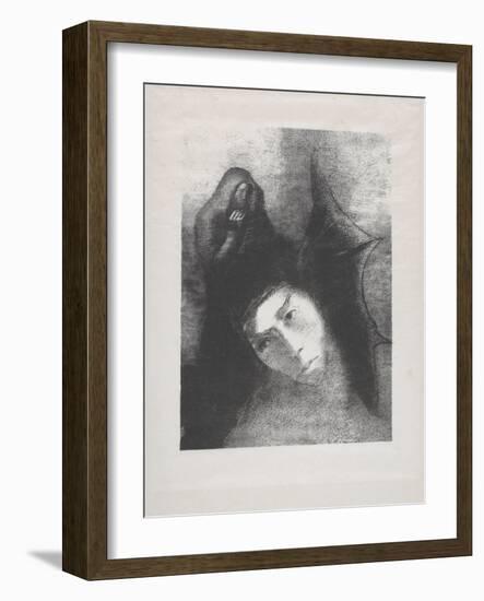 Antoine: 'Quel Est Le But De Tout Cela?', 1896-Odilon Redon-Framed Giclee Print