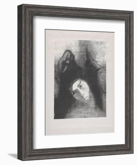 Antoine: 'Quel Est Le But De Tout Cela?', 1896-Odilon Redon-Framed Giclee Print