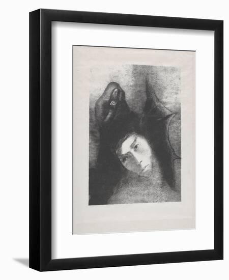 Antoine: 'Quel Est Le But De Tout Cela?', 1896-Odilon Redon-Framed Giclee Print