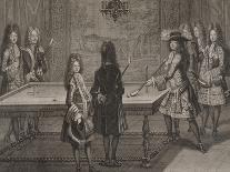 Louis XIV jouant au billard-Antoine Trouvain-Mounted Giclee Print