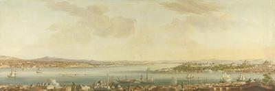 View of Constantinople (Istanbul) and the Seraglio from the Swedish Legation in Pera-Antoine van der Steen-Framed Art Print