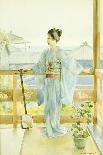 Geisha Standing on a Balcony, 1893-Anton Alois Stern-Framed Giclee Print