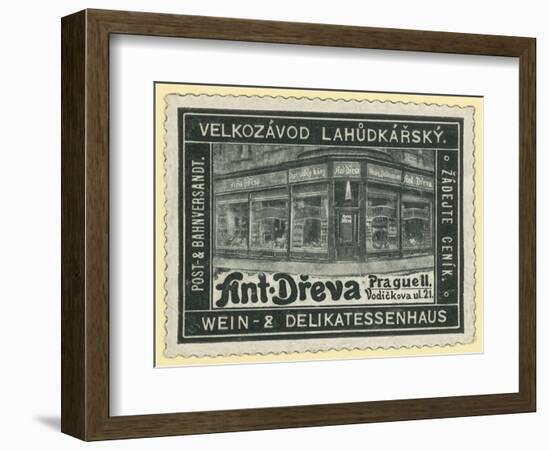 Anton Dreva Wine Shop and Delicatessen, Prague-null-Framed Giclee Print