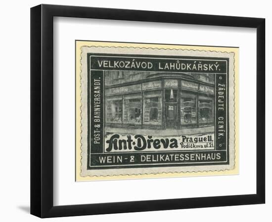 Anton Dreva Wine Shop and Delicatessen, Prague-null-Framed Giclee Print