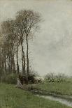 Landscape with Horses and a Well-Anton Mauve-Art Print