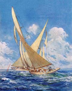 "America's Cup Race,"September 20, 1930 by Anton Otto Fischer