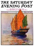 "America's Cup Race," Saturday Evening Post Cover, September 20, 1930-Anton Otto Fischer-Framed Giclee Print