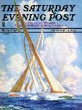 "Yacht and Steamship," Saturday Evening Post Cover, January 23, 1932-Anton Otto Fischer-Giclee Print