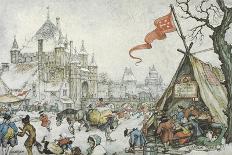 Christmas Market-Anton Pieck-Framed Giclee Print