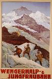 Werbung für die Bahnstrecke Montreux?Lenk im Simmental. Ca. 1910-Anton Reckziegel-Framed Giclee Print