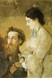 Portrait of Sculptor Reinhold Begas with His Wife, 1869-1870-Anton Romako-Framed Giclee Print