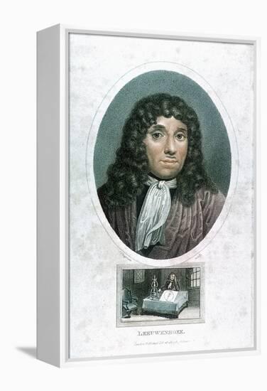 Anton Van Leeuwenhoek (1632-172), Dutch Microscopist, C1810-John Chapman-Framed Premier Image Canvas