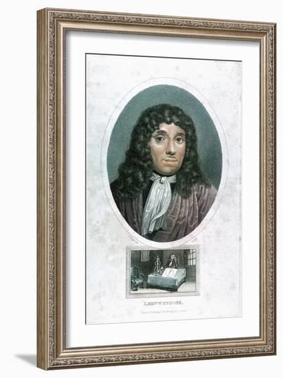 Anton Van Leeuwenhoek (1632-172), Dutch Microscopist, C1810-John Chapman-Framed Giclee Print